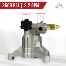 The ROP Shop OEM AR 7/8" Shaft 2600 PSI Pressure Washer Pump for Mi-T-M CV-2400-4MBC CV-2400-4MHC