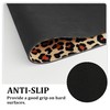 FNLNDO Leopard Bathroom Rugs 17"x 47" Long Bath Rugs Cheetah