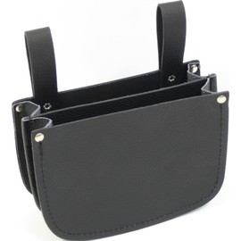 Nail Bag with 2 Compartments 170 x 90 x 120 mm Leather Case for Roofers, Carpenters Tool Bag Double