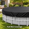 Round Above Ground Pool Cover, Heavy Duty Black All-Weather Protective