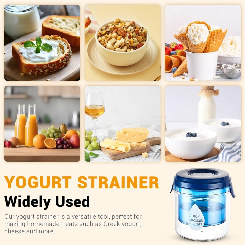 BangBoom Plastic Yogurt Strainer, 450 ML Small Yogurt Maker with