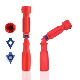 Toilet Seat Spanner & Fittings Tool - TRACOMPAN 1 Toilet Seat Tightening Tool with 1 Double Sided Replacemen Heads | Universal Toilet Seats Installation/Removal Kit for Home & Professionals