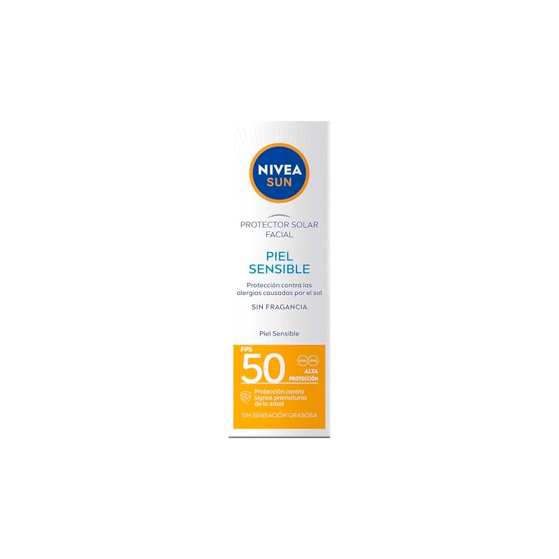 NIVEA SUN Protector Solar Facial para Piel Sensible FPS50+