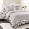 Lush Decor Ella Ruffle Lace Comforter, 3 Piece Set, Full/Queen,