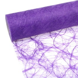 Sizoweb table runner - 25-metre roll with 100 decorative hearts (30 cm wide, lilac)