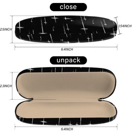 Zewurtuw Eyeglass Case Hard Shell Sunglasses Protective Eyeglasses Holder Box with Cleaning Cloth for Women Girls Men Cute Aesthetic-Cross