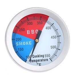 Mtsooning 2Pcs 2" Face 550F Thermometer Temperature Gauge BBQ Barbecue Charcoal Grill Smoker