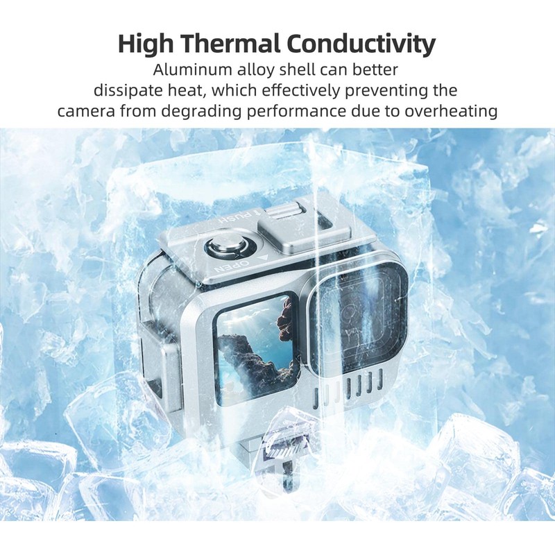 Transparent Underwater Diving Waterproof Housing Case Action Camera Case Cover