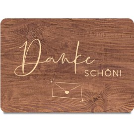 Danke Karte Dankeschön Holzkarte - Geburtstagskarte - Dankeskarten, Dankeschön Karte, Dankeskarte, Karte Dankeschön, Danke Karten mit Umschlag, Dankeschön Karten, Danke Karten, Danke Karte Klein