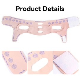 V Gesichtsstraffungsband, V Line Lifting Maske, V-Line Lifting Belt, Face-Lifting Maske für Frauen, Wiederverwendbare Gesichtslifting-Verband, Gesichtslifting-Verband,Mehrere Tragevarianten(Rosa)