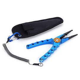 Alicates para Señuelos de Pesca, Pinzas Multifunción de Aleación de Aluminio, Equipo de Herramientas para Quitar Anzuelos, Azul para Uso Doméstico, Accesorio Multifuncional (BLUE)