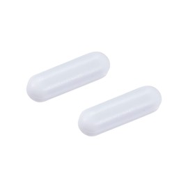 sourcing map Magnetic Stirrer Mixer 20 mm (0.79 Inch) Cylinder Shape PTFE Coating Magnet White for Laboratory Pack of 2