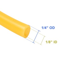 QuQuyi Natural Latex Rubber Tubing 1/8"(3mm) ID x 1/4"(6mm) OD, Tube Air Line Highly Elastic and Strong Speargun Band Slingshot Catapult Tube Rubber Hose Plain Color, 10ft Length