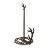 Rustic Brown Cast Iron Deer Antler Countertop Paper Towel Holder