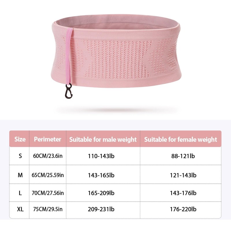 Viilich Belt Bag, Multifunctional, Breathable, Universal Concealed Knitted Waist Bag,