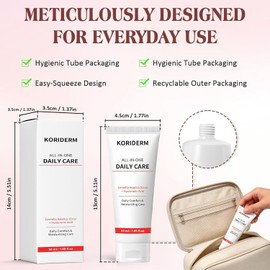 2PCS Koriderm Time Reverse Cream All-in-One,Moisturizing Face Cream with Centella Asiatica (Cica) & Hyaluronic Acid,Natural Anti Ageing and Wrinkle Face cream,Natural,Suitable for All Skin Types