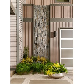 Kichler 9244BA Outdoor Cylinder Wall Mount Sconce UpLight Downlight, Brushed Aluminum 2-Light (5" W x 12" H) 130 Watts