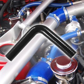 X AUTOHAUX 19mm 0.75" ID 90 Degree Elbow Silicone Reducer Hose Pipe Bend Turbo Water Intercooler Black