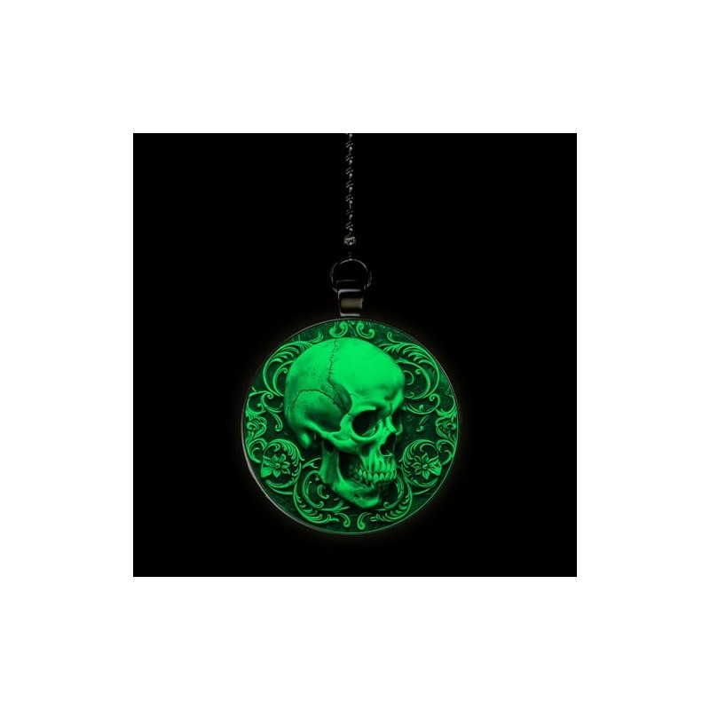 Gotham Decor Skull Cameo Glow in the Dark Double Sided