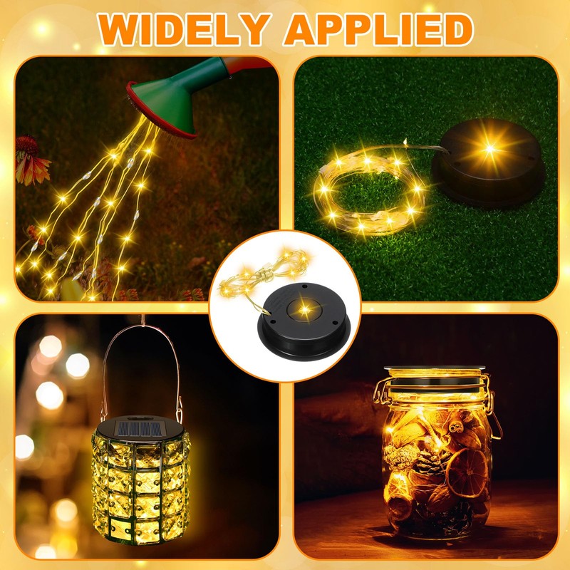 Kittmip 12 Pack Solar Lights Replacement Tops Lantern Waterproof String