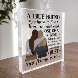 Red Ocean Gift For Best Friend TRUE FRIEND Gift Plaque Friendship Sign Gift For Best Friend Birthday Christmas Thank You Gift For Her