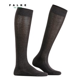FALKE Women's Sensitive London W Kh Cotton With Soft Tops 1 Pair Knee-High Socks, Grey Anthracite Melange 3080, 5.5-8