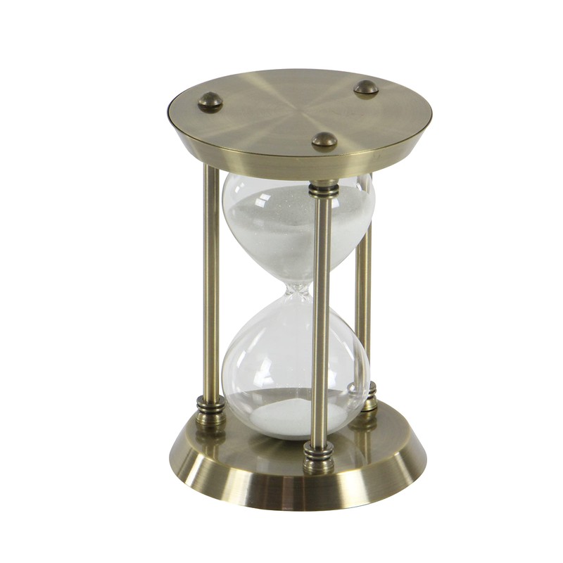Deco 79 Metal Timer Hourglass Sand , 6" x 6"