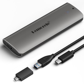 M.2 NVMe Enclosure,USB 3.2 Gen2 10Gbps Tool-Free ,SSD Enclosure for NVMe PCIe M-Key(M+B Key),External SSD Adapter Support UASP Trim for 2280 2260 2242 2230 ,Aluminum Case