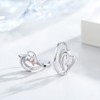 Ballerina Hoop Earrings for Women Sterling Silver Dancer Leverback Earrings
