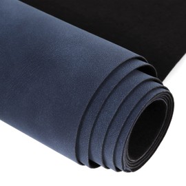 Funcolor Frosted Faux Leather Roll: 12x52 Inch Navy Blue Soft Faux Suede Fabric Synthetic Material PU Solid Leatherette Sheet for Cricut Sewing Crafts Making Earring Bows DIY Handmade…