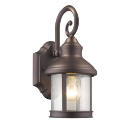 Chloe Galahad Transitional 1 Light Rubbed Bronze Outdoor Wall Sconce 12" Height