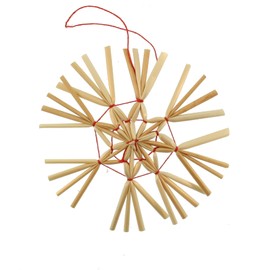 ScandinavianShoppe Straw Star Ornaments - 38 pc Boxed Collection - Multicolored - Christmas