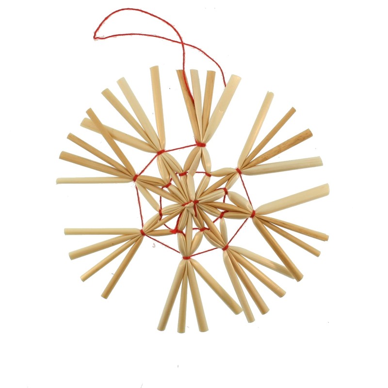 ScandinavianShoppe Straw Star Ornaments - 38 pc Boxed Collection -
