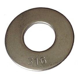 Type 316 Stainless Steel Common Flat Washers Size #10 (pack of 100pcs) Marine Bolt Supply