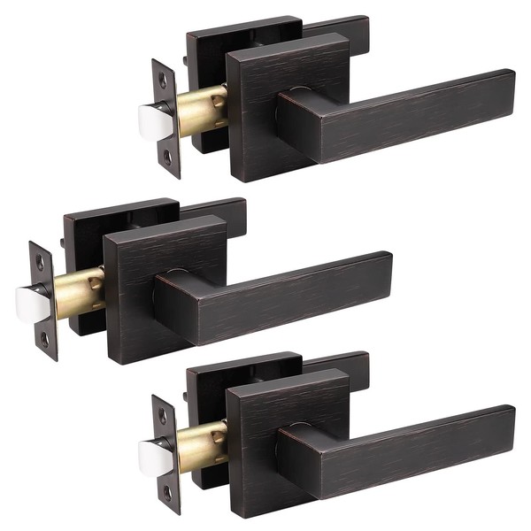 Probrico 3 Pack Heavy Duty Passage Door Lever for Closets