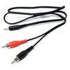 DRUT 1m 3.5mm Mono Jack Plug to 2 x RCA