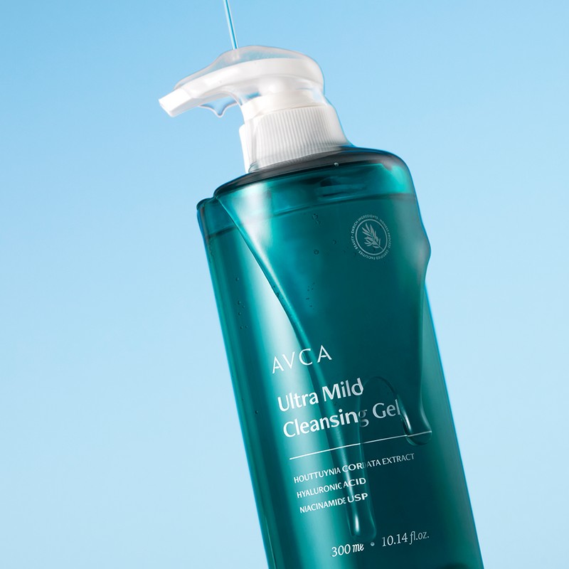 Abka [Abca] Ultra Mild Houttuynia cordata Hyaluronic Hypoallergenic Cleansing Gel