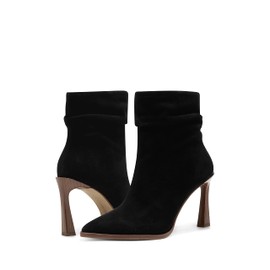 Vince Camuto Women's Footwear Women's Presindal Pointy Toe Bootie Ankle Boot, Black, 5