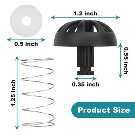 2 Pack Coffees Machine Brew Basket Bottom Spring Loaded Stopper Kits Replacement for Mr. Coffee Coffee Machine Accessory 185774-000-000 185774 000 000 112435-000-000 Hamilton 990117900 990237500