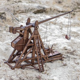 YAQUMW 3D Wooden Puzzle for Adults The Counterweight Trebuchet Europe Medieval Siege Chariot Catapult Weapons DIY Wood Model Kits STEM Projects Toys Birthday Gift