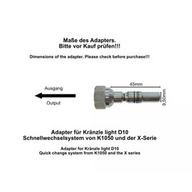 M&M Smartek Adapter for - Compatible with Kärcher IG Bayonet to Nilfisk, Kränzle, Lavor, Parkside, STIHL, Black & Decker, Parkside, Easy!Lock TR22 Adapter Plug Nipple Kränzle Light Line)