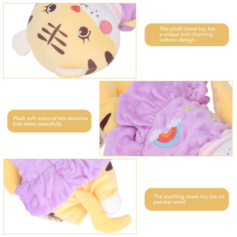 Plush Comfort Toy Teether Chewable 3D Granular Touch Cartoon Design