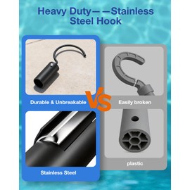 Hook for All Robotic Pool Cleaner, Stainless Steel Hook for Pool Poles