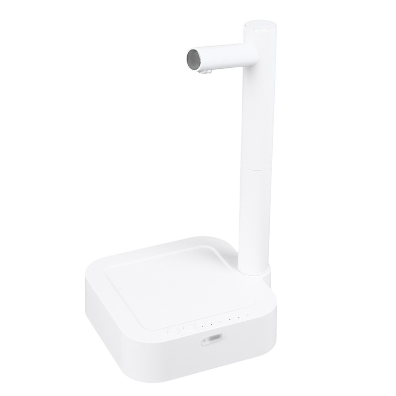 Desktop Water Bottle Dispenser White Extended Hose Low Noise Automatic