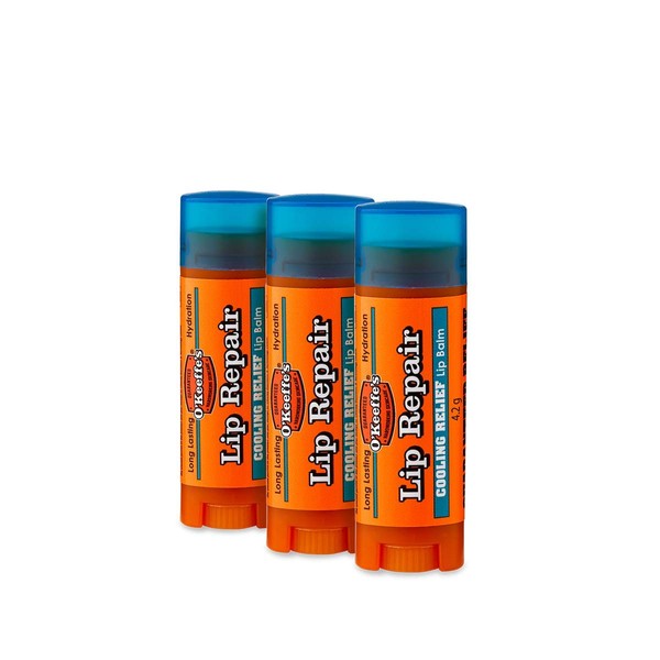 O'Keeffe's Lip Repair Cooling Relief Lip Balm 4.2g (Pack of 3)