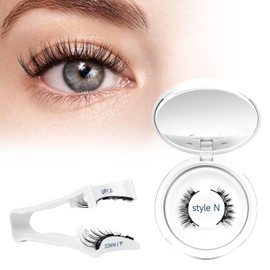Magnetic Eyelashes Kit with Applicator, Higu clace Natural look Magnetic Lashes, Reusable Magnetic Lashes No Glue and Remover Need, No Eyeliner Required False Eyelash Easy to Wear (Style N3)