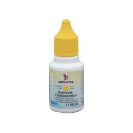 Artidee Creartec Universal Colour Concentrate, Colour: Lemon Yellow, for Mixing with a Wide Range of Materials such as Varnishes, Glues, Casting Compounds and Paint, 25 ml, Made in Germany