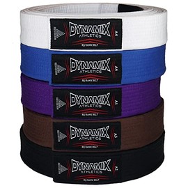Dynamix Athletics Brazilian Jiu Jitsu Belt - Adult - BJJ Ju Jutsu Gi Kimono Rank Belt (Black, A1)