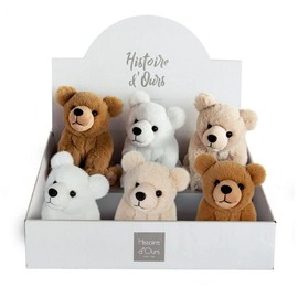 Histoire d'ours HO2999 Bear Display Bear White, 3 x Brown, 2 x Beige, Assorted
