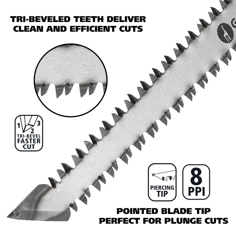 GreatNeck 74030 6 Inch Double-Edged Jab Saw, Drywall Saw, Wallboard